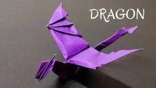 花柄の折り紙で作った 柔らかかっ 龍 (ORIGAMI DRAGON 竜・辰・ドラゴン)